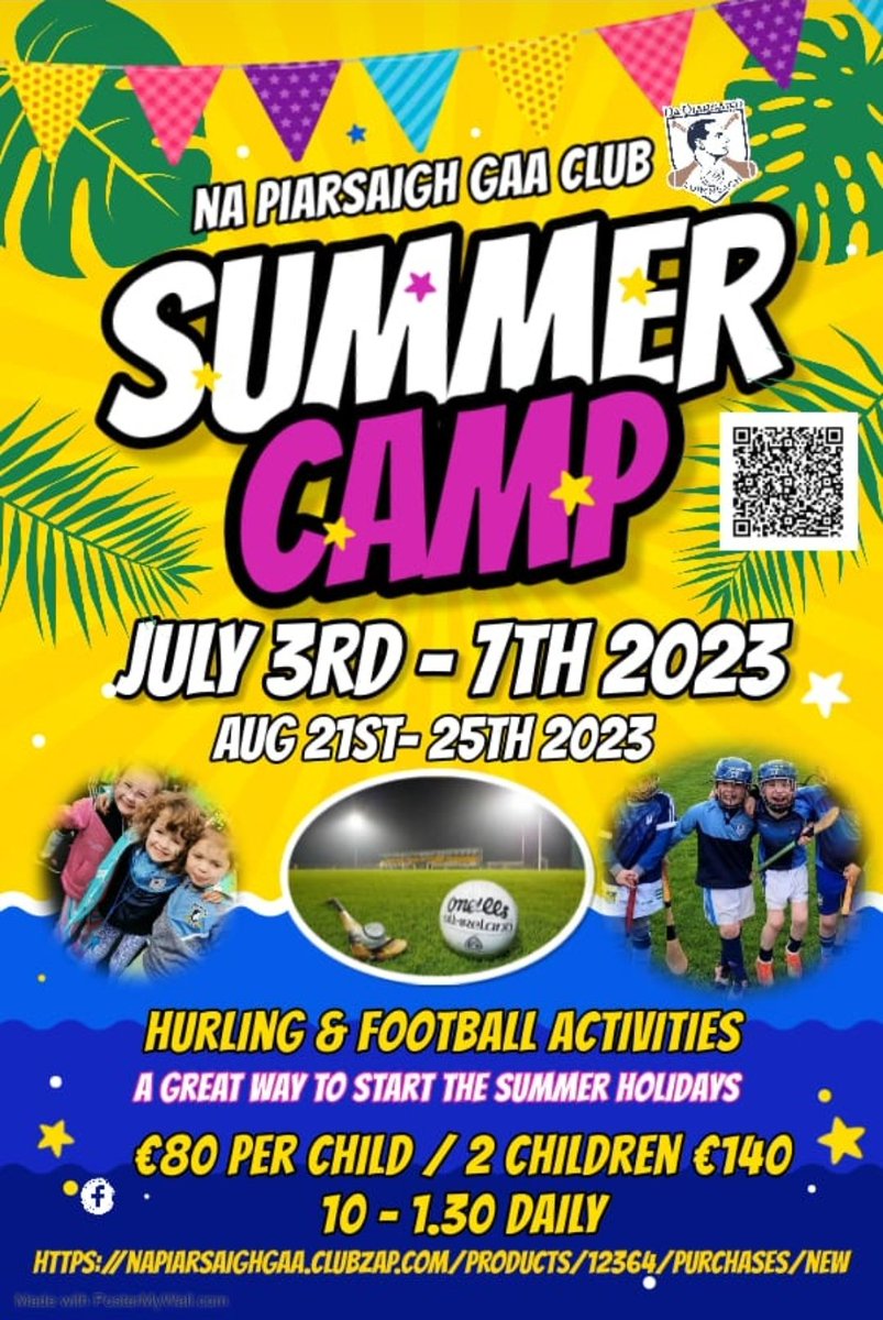 A date for your summer holiday diary.Book today and avoid last minute rush.
napiarsaighgaa.clubzap.com/products/12364…