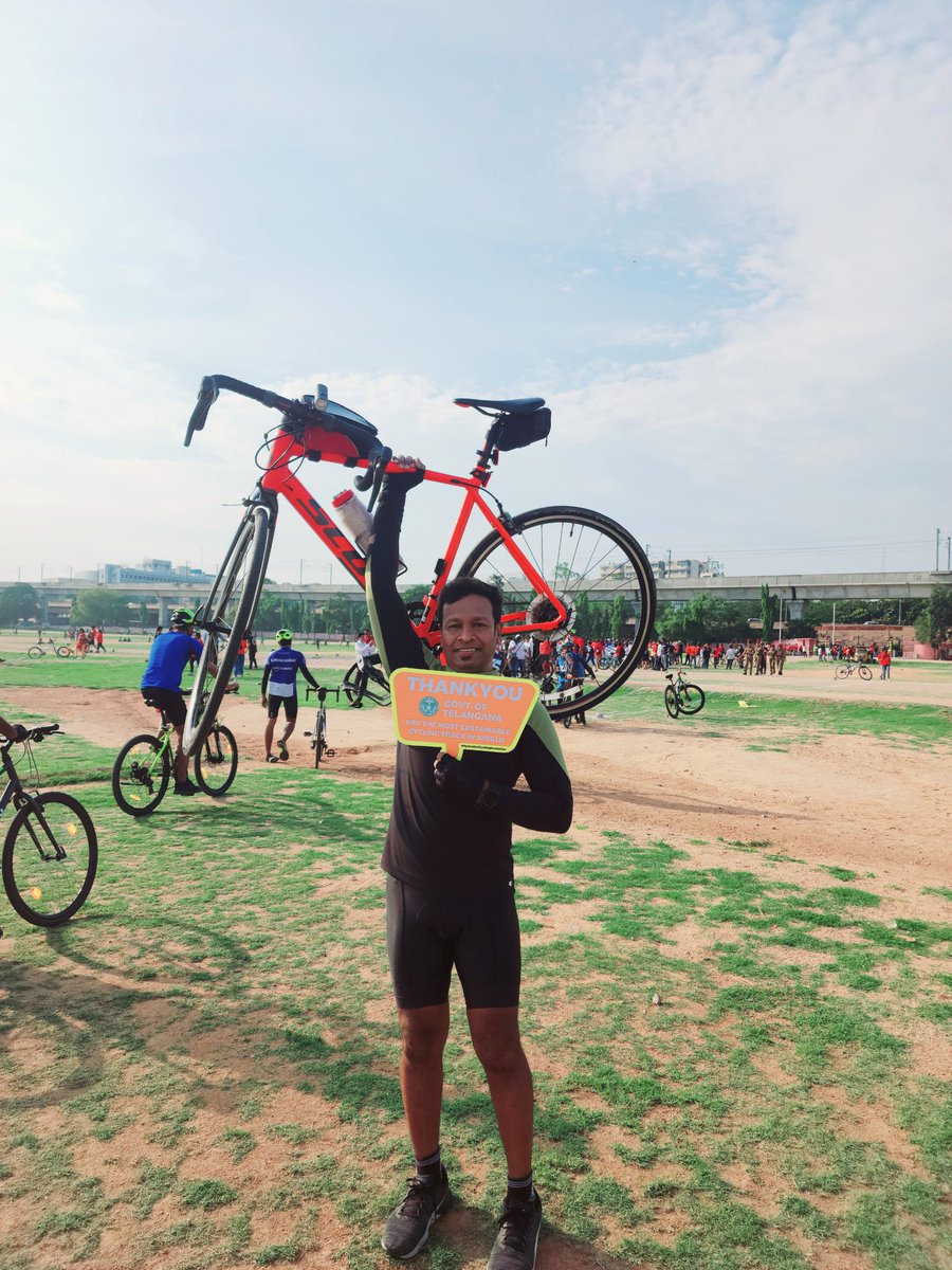 Thank you government of TELANGANA for most sustainable  cycling  track in  WORLD