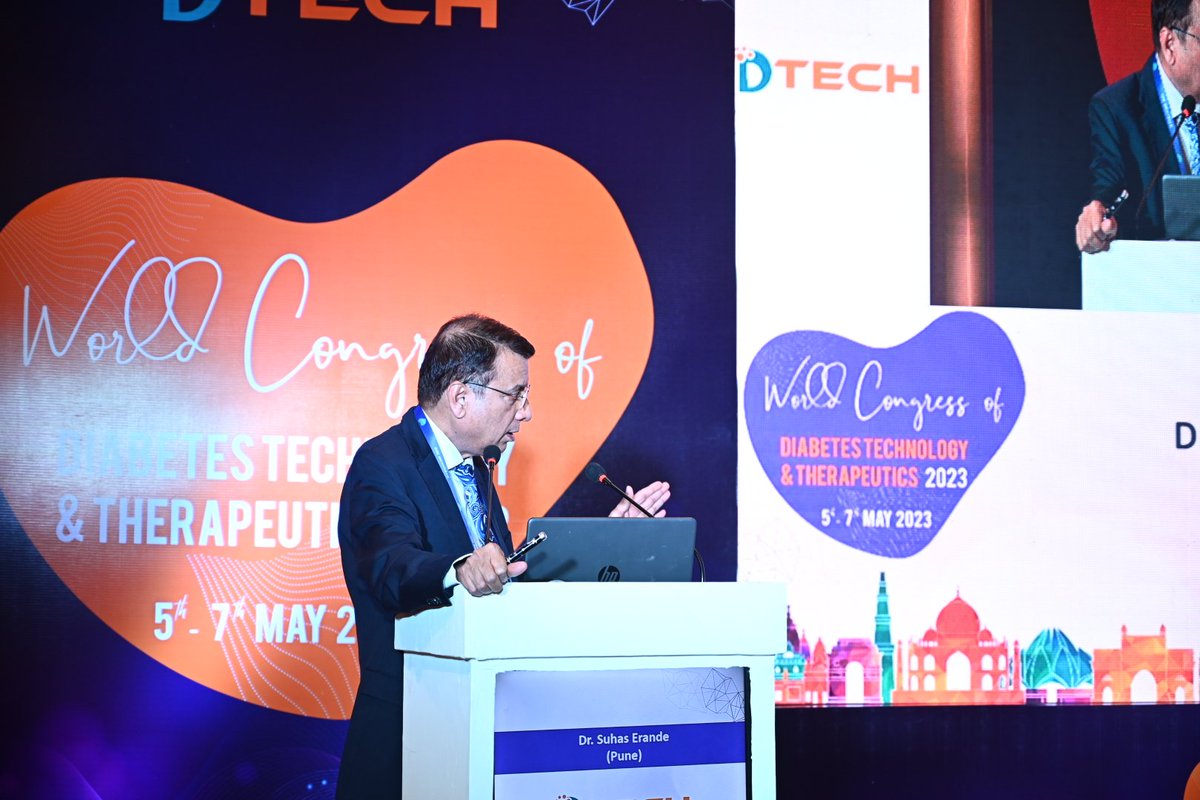 DTechCon's tweet photo. Dr Suhas Erande presenting a CGM case during DTechCon 2023, New Delhi on 07 May 2023. 

#dtech #dtechcon #diabetes #technology #attd #rssdi https://t.co/ChImVOU6Vw