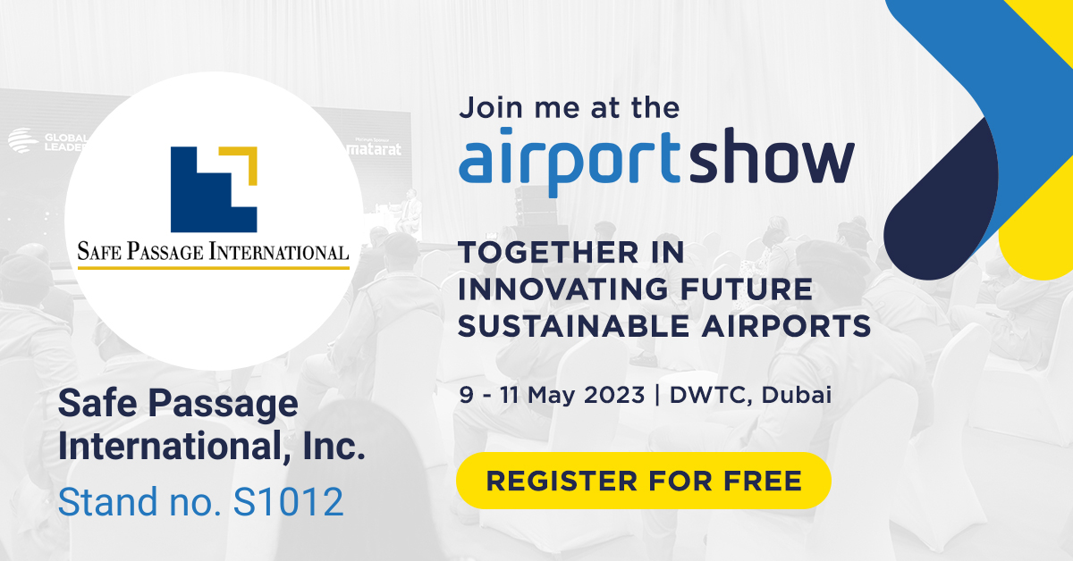 SafePassageIntl's tweet photo. ☑️ Check out our exhibitor profile ahead of the Airport Show #Dubai #airportshow23 #airportshow2023 #aviation #security #dwtc https://t.co/qiOCDf3yzT https://t.co/Eft5xc4MYU