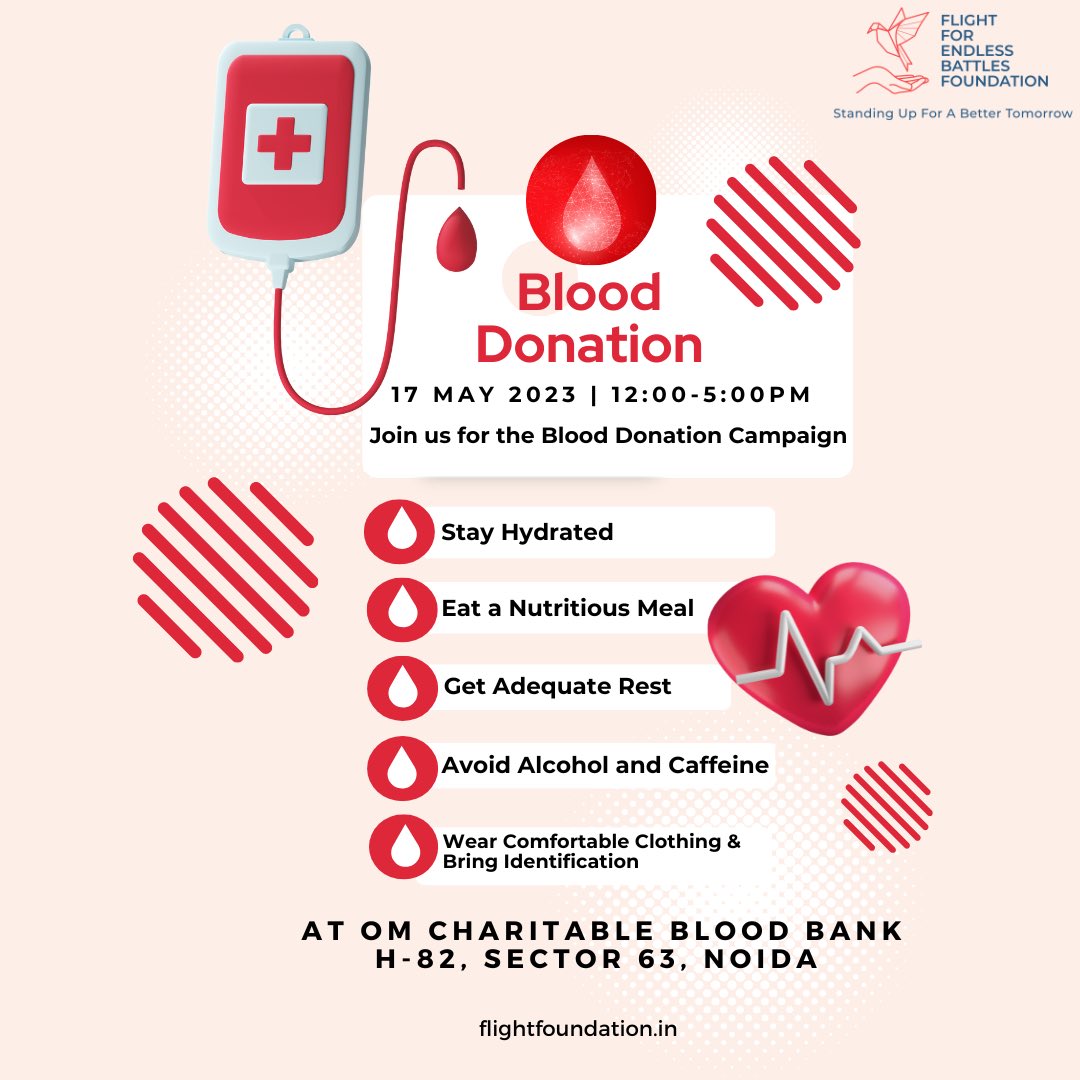 Once a blood donor, always a lifesaver.

#ngo #ngoindia #nonprofit #nonprofitorganisation #nonprofitorganization #blooddonation #donateblood #StandingUpForABetterTomorrow #FlightForEndlessBattlesFoundation #blooddonationcamp #blooddonationcampaign #donatebloodsavelives