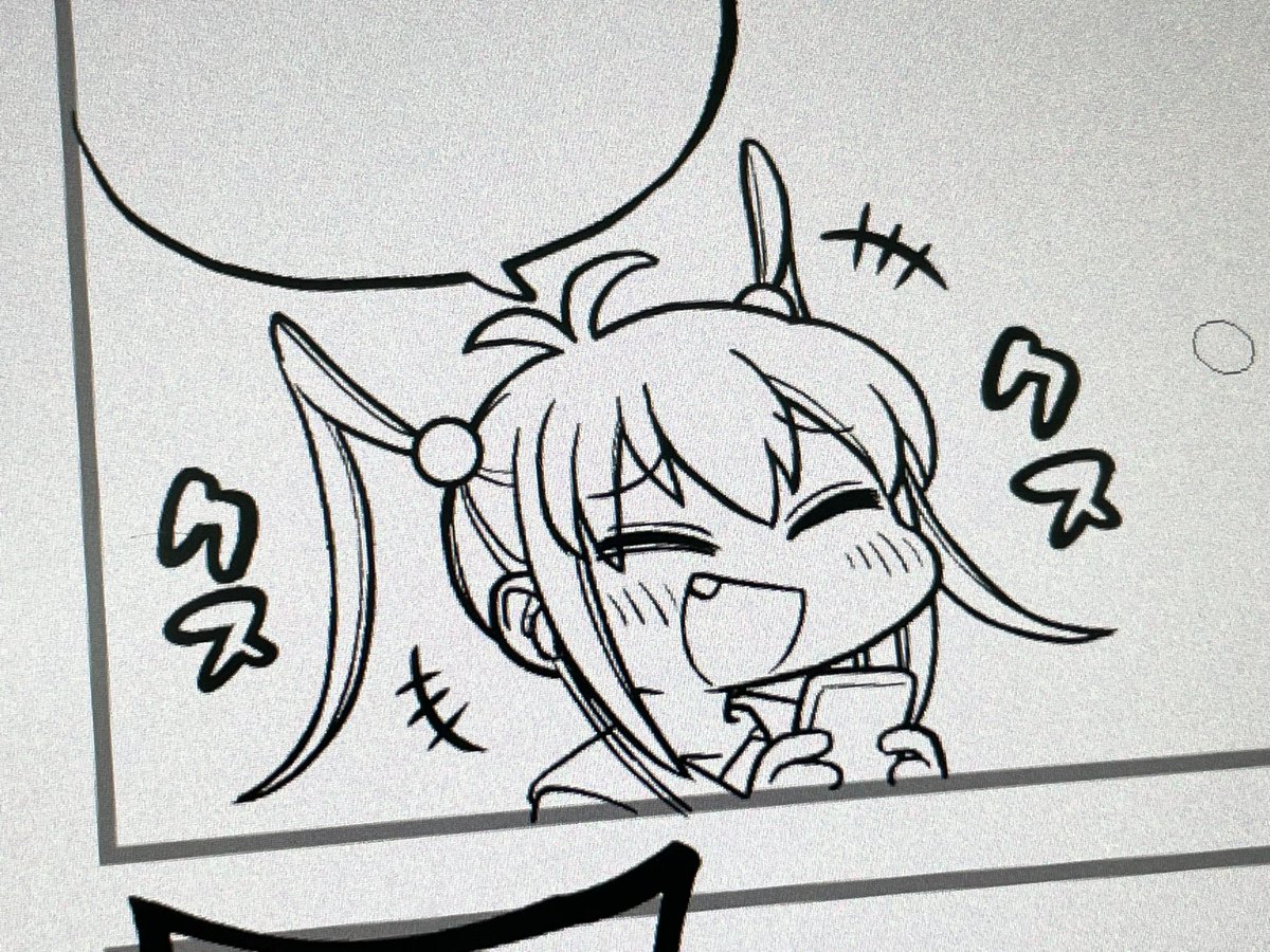 笑う漫符すごい久々に描いた