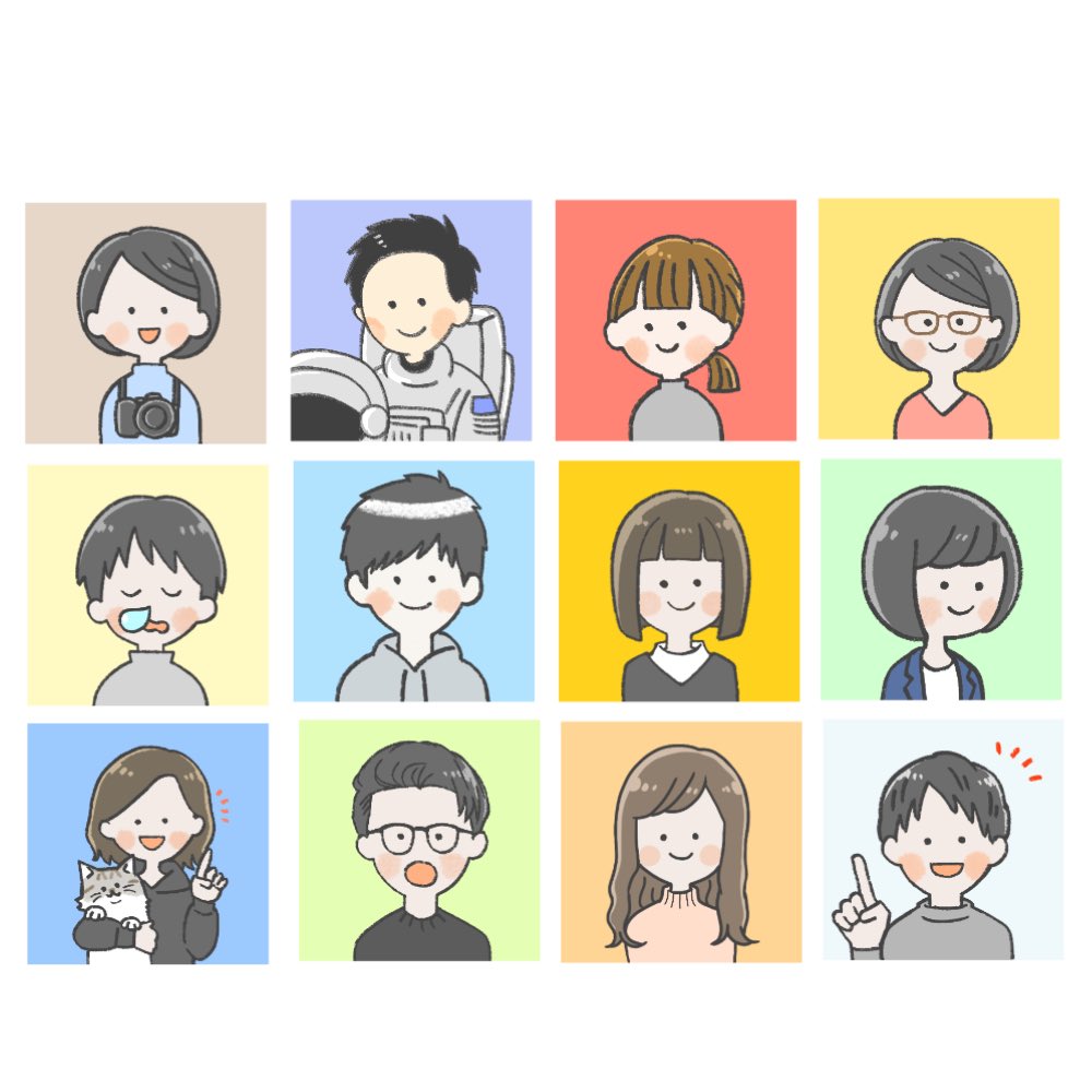 kemi___3's tweet photo. ココナラにて、親しみやすいアイコンをお作りしています😊
ブログ、Twitter、Instagram等でのご使用オススメです！
背景透過バージョン無料プレゼント、表情違い3点500円など、皆様の活動のお役に立てるよう活動しています✨
ご相談はDMまでご気軽にどうぞ🙇‍♀️
 #ブログ初心者  #アイコン  #ココナラ https://t.co/J5t3T4Xtim
