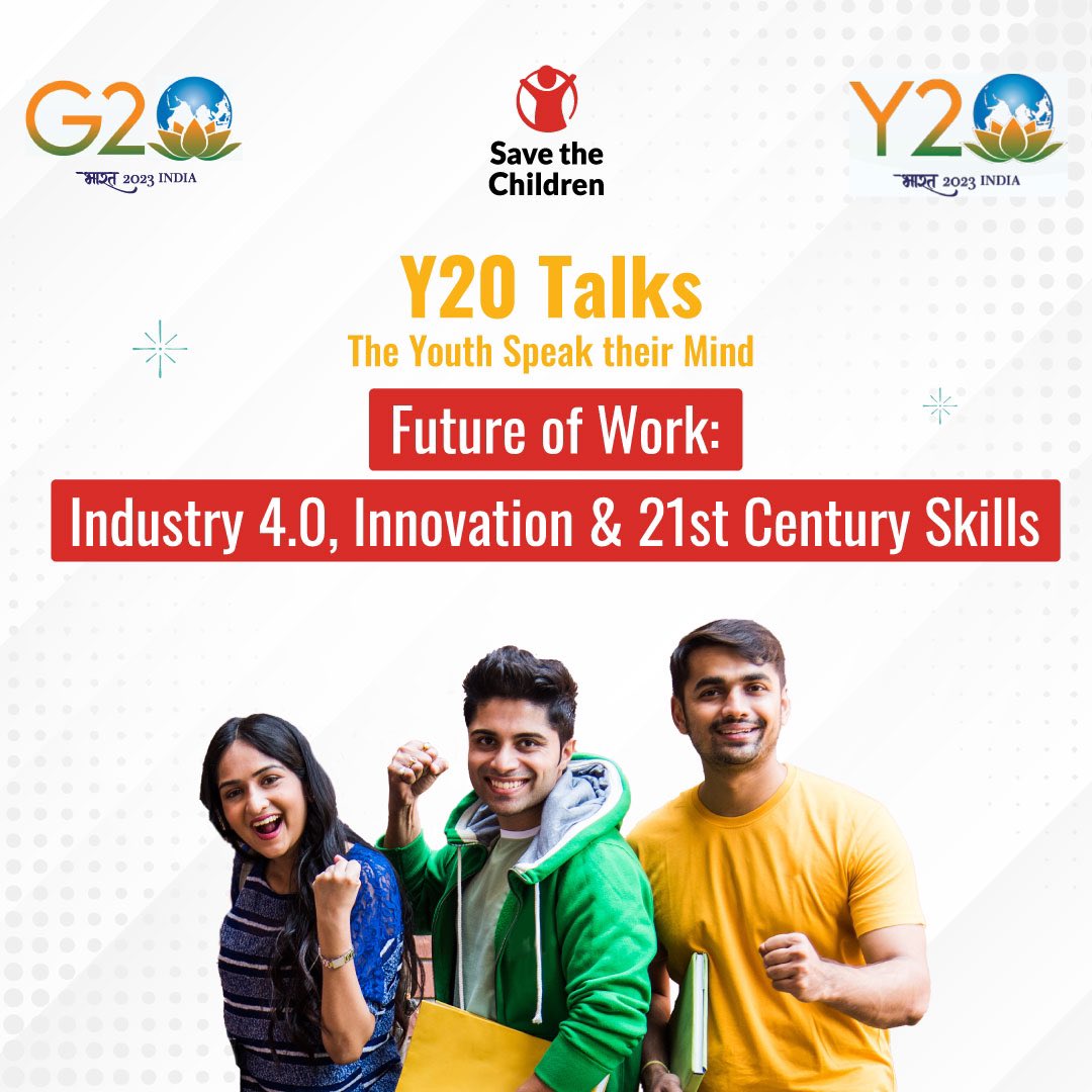 The conversation we started with the youth through the Y20 Chaupal continues! Together with the Y20 Secretariat, we are now bringing #Y20Talks to New Delhi and the focus remains on the theme of ‘Future of Work: Industry 4.0, Innovation and 21st Century Skills’. <a href="/g20org/">G20 United States</a> #G20India