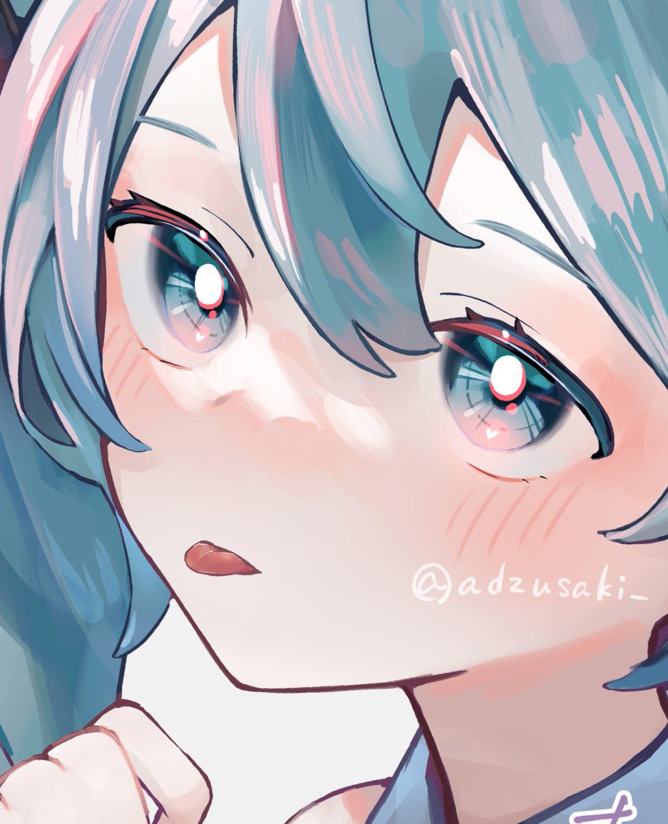 hatsune miku 1girl solo tongue tongue out twintails twitter username close-up  illustration images