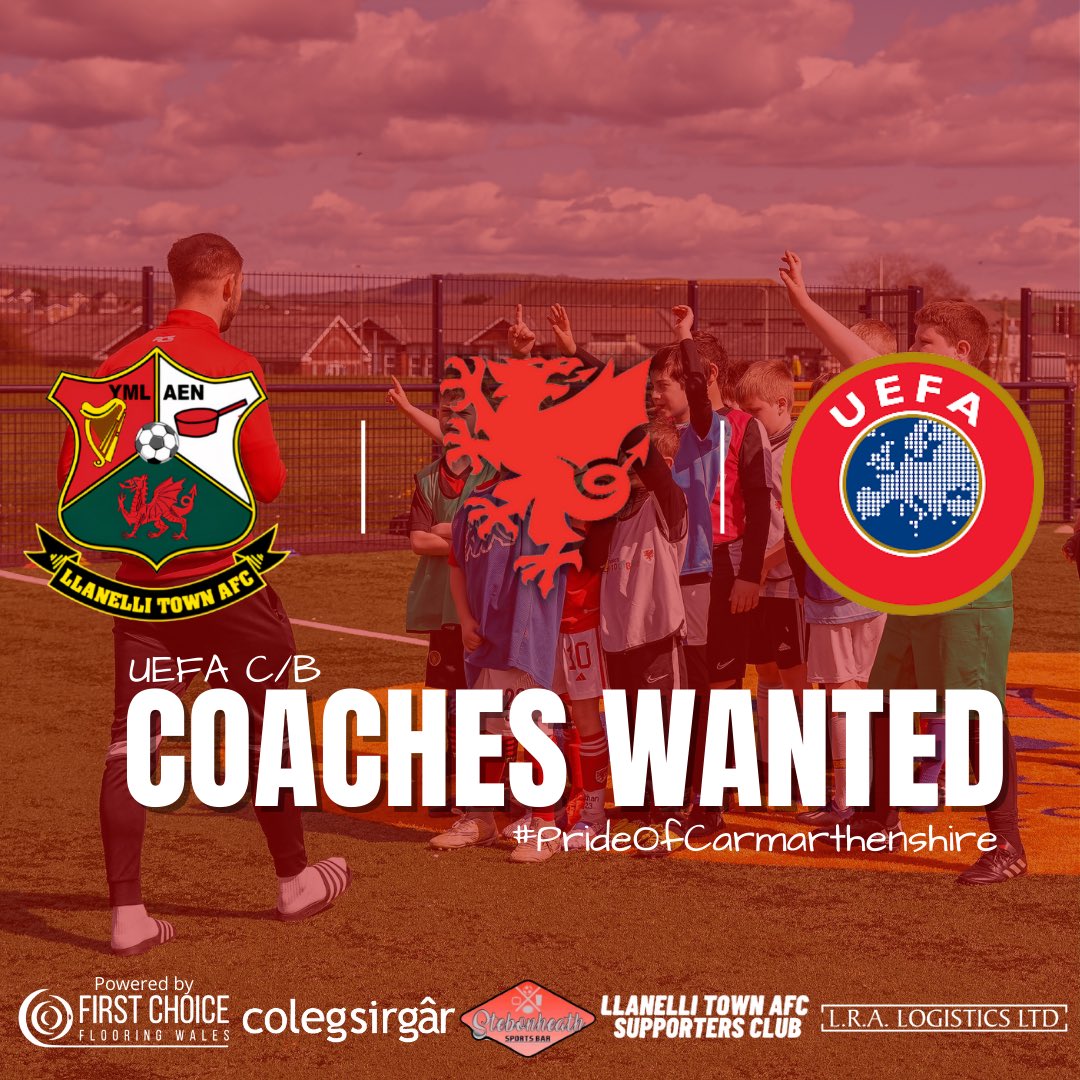 LlanelliReds's tweet photo. ⚽️ | 𝗨𝗘𝗙𝗔 𝗖/𝗕 𝗖𝗢𝗔𝗖𝗛𝗘𝗦 𝗪𝗔𝗡𝗧𝗘𝗗! 

We are currently searching for: 

- U8s Coaches 
- Assistant Goal Keeper Coach (must have GK certificate)

Come and join a fantastic set up with the best facilities! 

#WeAreRed | #PrideOfCarmarthenshire https://t.co/Tx4gA1urYj