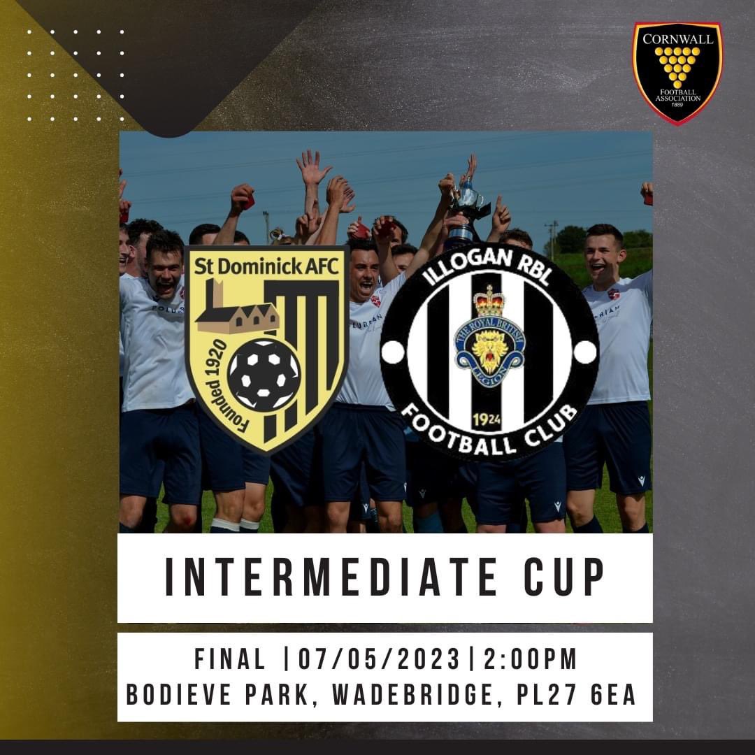 It’s #MatchDay at #wadebridge as we welcome:

🆚 <a href="/fc_dominic/">St Dominic FC</a> vs <a href="/IlloganRbl/">Illogan RBL</a>
🏆 <a href="/cornwallfa/">Cornwall FA</a> Intermediate Cup
📅 Sunday 07/05/23
📍 Bodieve Park, PL27 6EA
🕒 2pm
🎟️ Adults - £5, U18s and senior citizens - £3

#utbb 

<a href="/swsportsnews/">South West Sports News</a> <a href="/KJMsport57/">Kevin Marriott</a> <a href="/Cornishfootball/">Dave Deacon</a> <a href="/sportscornwall/">Cornwall Sports Media</a>