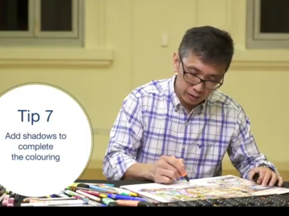 SoonChoonWah's tweet photo. Mr Yip Yew Chong's artworks always give fond memories of SG of the past. His  colouring tips using different materials are inspiring and make coloring enjoyable. Elderly too can colour like a Pro! https://t.co/bPMq93UKMF @ArtsAgeingNTU #artaging #AG6309Wk10AY22T3 https://t.co/AbZVURCWQJ