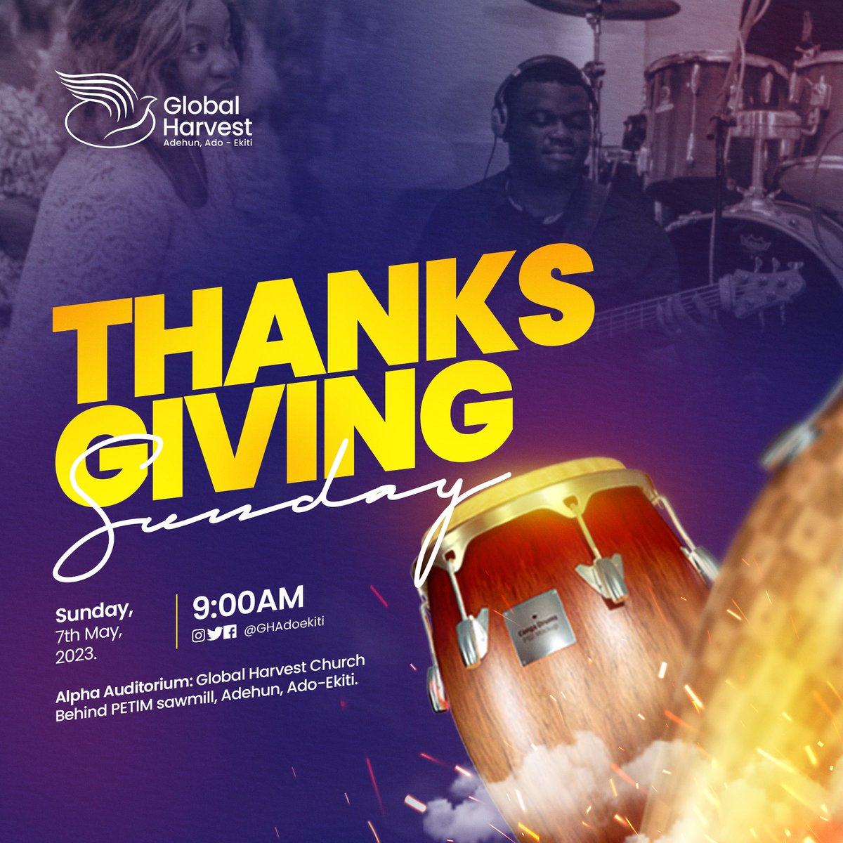 GhAdoEkiti's tweet photo. It’s gratitude Sunday! Yayyyyy💃.
Here’s another opportunity to come to God rejoicing for His faithfulness these past months.
Put on your dancing shoes🕺, let’s thank this good God together.
#PresentHelp #NewDawn
#Thanksgiving
#GlobalHarvest #GhAdoEkiti https://t.co/0F3hucy7pS