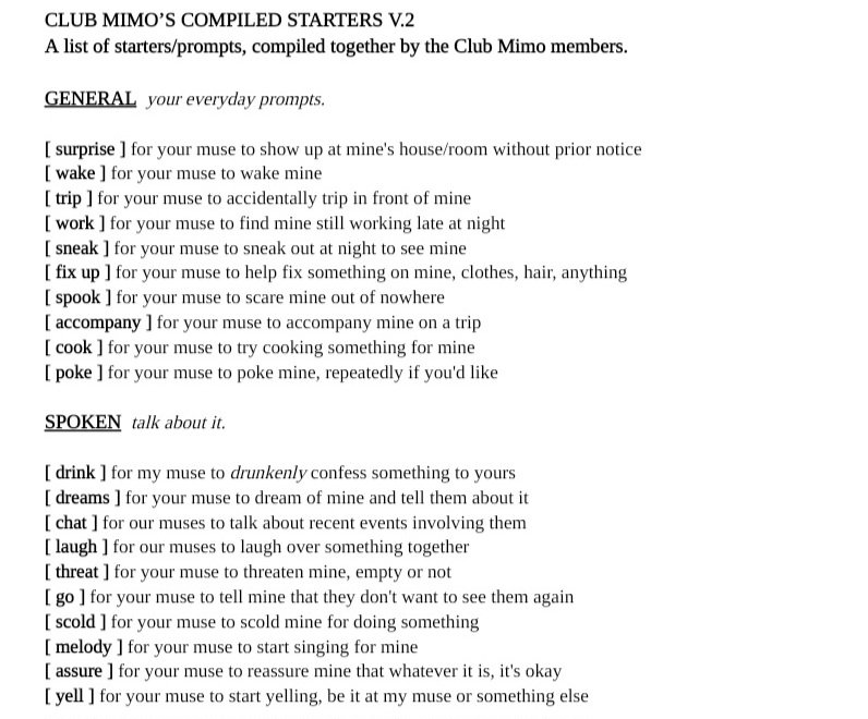 clubmimo's tweet photo. greetings mimers and more !! version 2 of the club mimo compiled starters list is NOW HERE !! 🥰 https://t.co/Z3ivOnzCXF