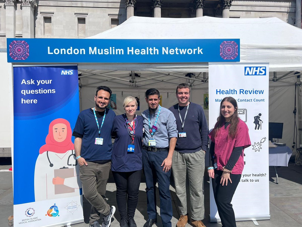 NHSEnglandLDN's tweet photo. Last Saturday, NHS colleagues joined the #EidInTheSquare celebrations.
The @LondonMuslimNHS team provided over 100 blood pressure and glucose tests and advised the public around health topics including immunisations and heart failure.
Amazing work team! https://t.co/RO6N4EszJm