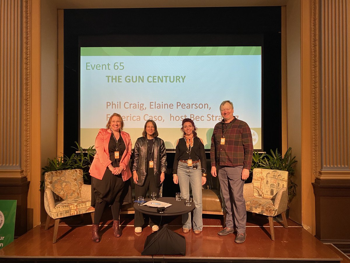 PearsonElaine's tweet photo. Great weekend of books, writers &amp; fascination discussions in Bendigo with @SMusapir @Sophiemcneill @antloewenstein @TasChop @philmcraig @becstrating @SimonSchusterAU @litdeathmatch Thanks @bgowritersfest! https://t.co/C2wJ21DiU1