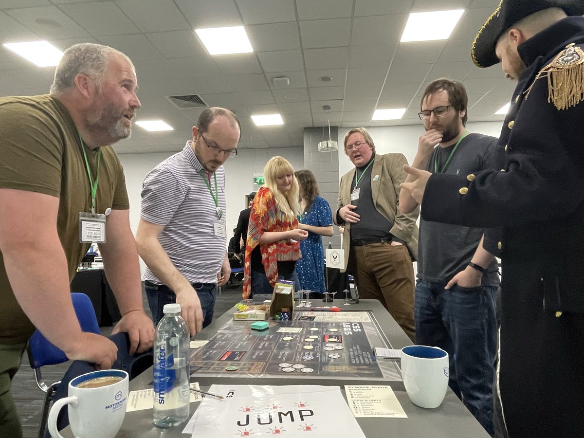 UKGamesExpo's tweet image. Join us for the sci-fi megagame Den of Wolves in Birmingham on June 2nd, the first day of UK Games Expo. Can you and 30-40 other players survive spaceship battles, dwindling resources, and traitors in your midst? Come and find out! 🐺🚀

 Tickets here: ukgamesexpo.co.uk/events/801-den…