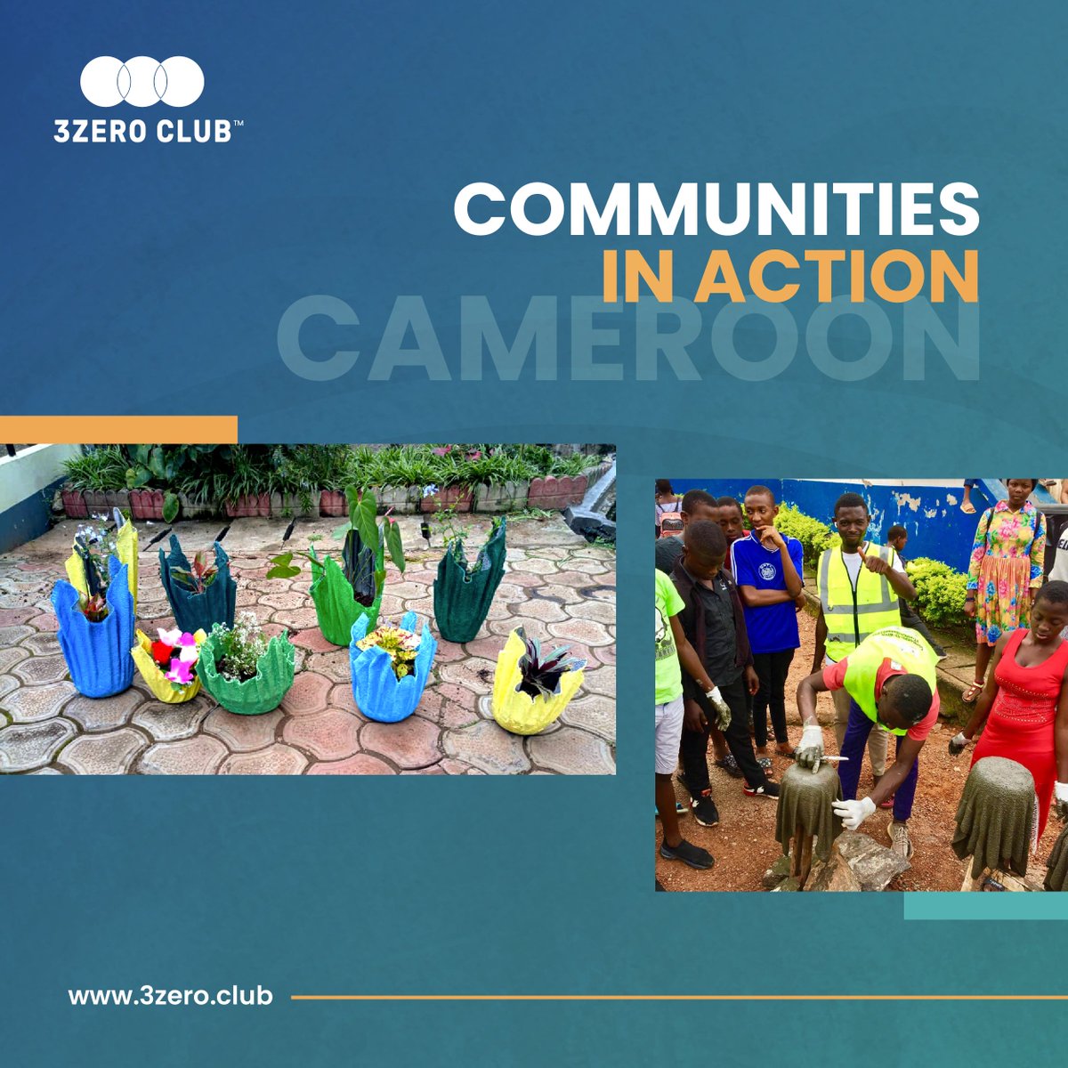 Transform trash into treasure with Fisiy Fabrice Tume and his team from Cameroon (Club ID 120-001-001)! ♻️Join the #3ZEROClub community, register your club, and lead the way towards a sustainable world. 🌎#environment #sustainability #innovation #recycling #Worldofthreezeros