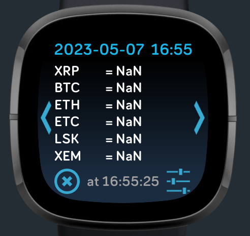 NOVY_NN's tweet photo. コインチェックさんのAPIでUSD/JPYが提供されなくなってましたので、versa3/sense用のCryptoChecker、versa2以前用のXRPUSD-WatcherとXRPJPY CheckerでUSD建てがNaNと表示されています。
修正しますのでしばらくお待ち下さい。 https://t.co/4Jt8mxrGkG
