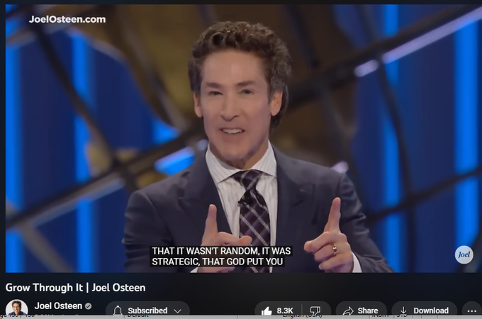 238,040 views  1 May 2023  #JoelOsteen
God uses difficulties to prepare us for the next level of our destiny. You haven’t seen, heard or imagined where He’s taking you!

🛎Subscribe to receive weekly messages of hope, encouragement, and inspiration from Joel! http://bit.ly/JoelYTSub 

Follow #JoelOsteen on social:
Twitter: http://Bit.ly/JoelOTW
Instagram: http://BIt.ly/JoelIG
Facebook: http://Bit.ly/JoelOFB#LakewoodChurch 

Thank you for your generosity! To give, visit https://joelosteen.com/give