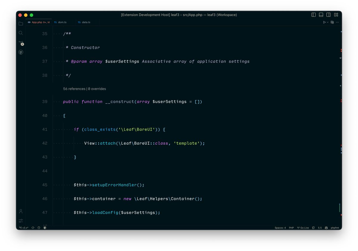 leafphp's tweet photo. We just published the Leaf theme for vs code. This theme is based on the one found in our docs and sandbox.

Check it out @ https://t.co/dQSb9kgnnM

#php #Trending https://t.co/3kypgst4An