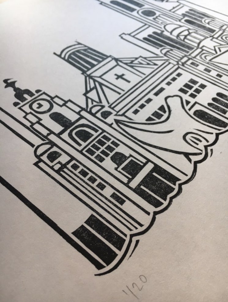 SouthRoadPrint's tweet photo. So, @Eurovision has well and truly arrived in #Liverpool! Console yourself at missing out on tickets by getting one of these #linocut prints instead, eh? Cheaper, if nowt else… https://t.co/tjhx2Fuf8P