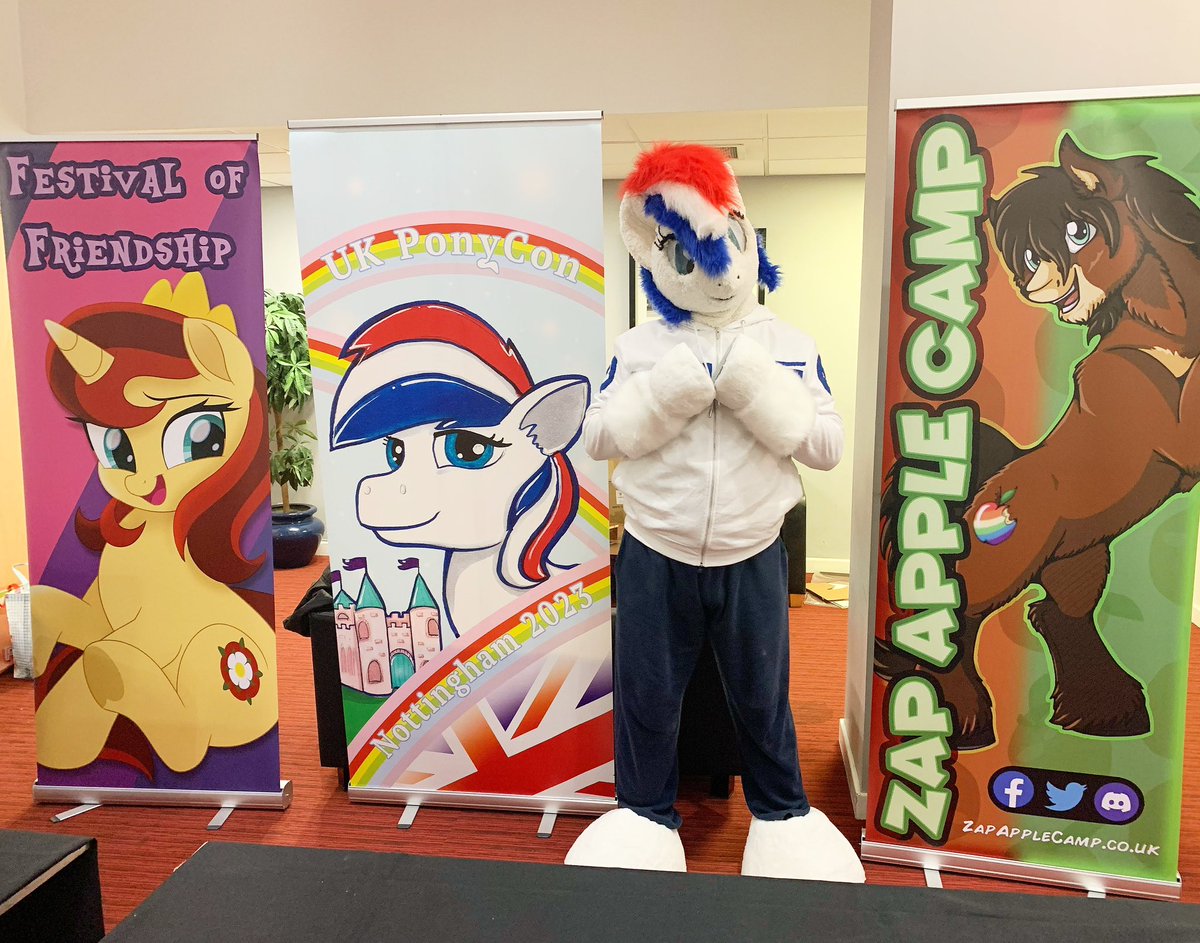 #UKPonyCon is delighted to be at #GriffishIsles / <a href="/griffishisles/">Griffish Isles</a> this weekend alongside our friends at @mlpfestivalcon / #FestivalOfFriendship and #ZapAppleCamp / @ZapAppCamp Make sure to pop by our table near reception today! #UKPonyCon2023 #MyLittlePony #Brony