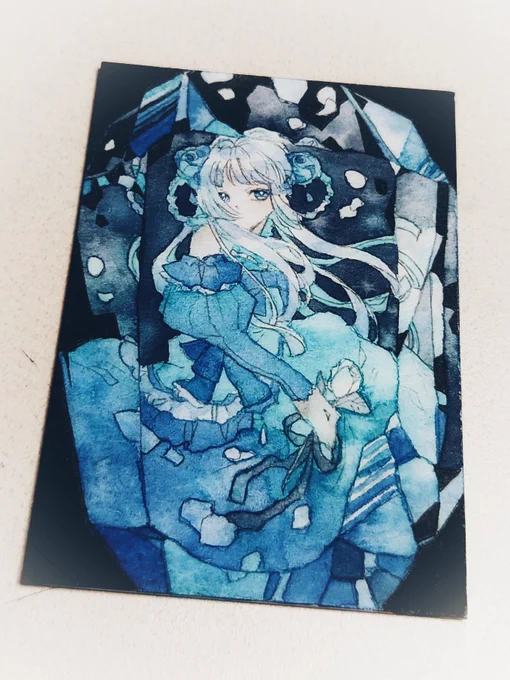 とりあえず配色おーわり! #ATC #水彩 #watercolor