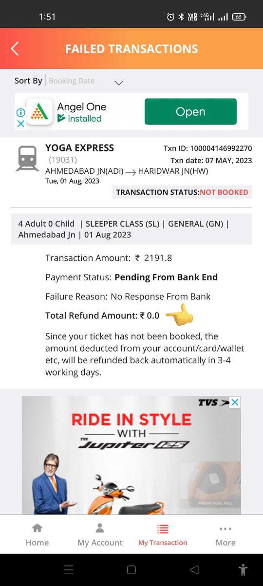 imAk2732's tweet photo. @RailwaySeva Why refund amount 0.0 https://t.co/Wz4EPiu1O7
