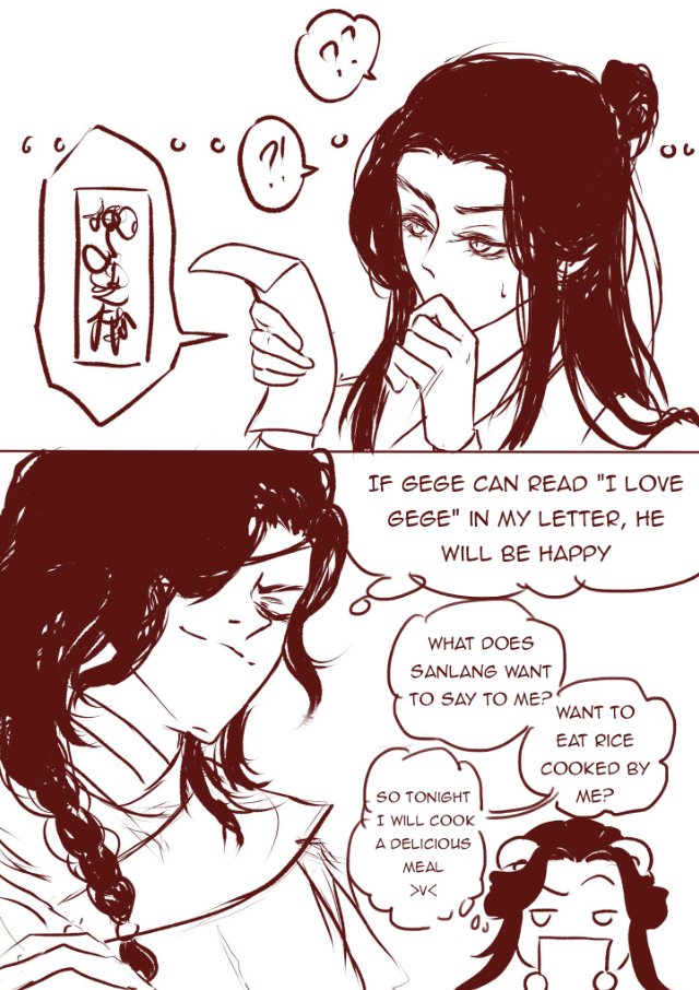 🥰 write love letter to gege  #tgcf #tgcfanart #hualian