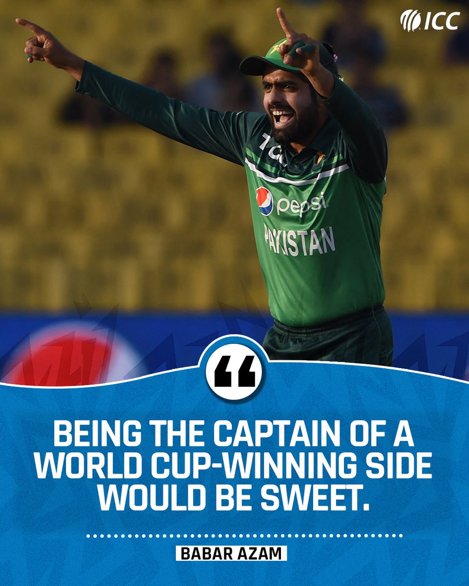 Babar Azam has his eyes set on World Cup glory 🏆

The Pakistan skipper reflects on his journey ahead of his 100th ODI 👉 bit.ly/3paNjHP