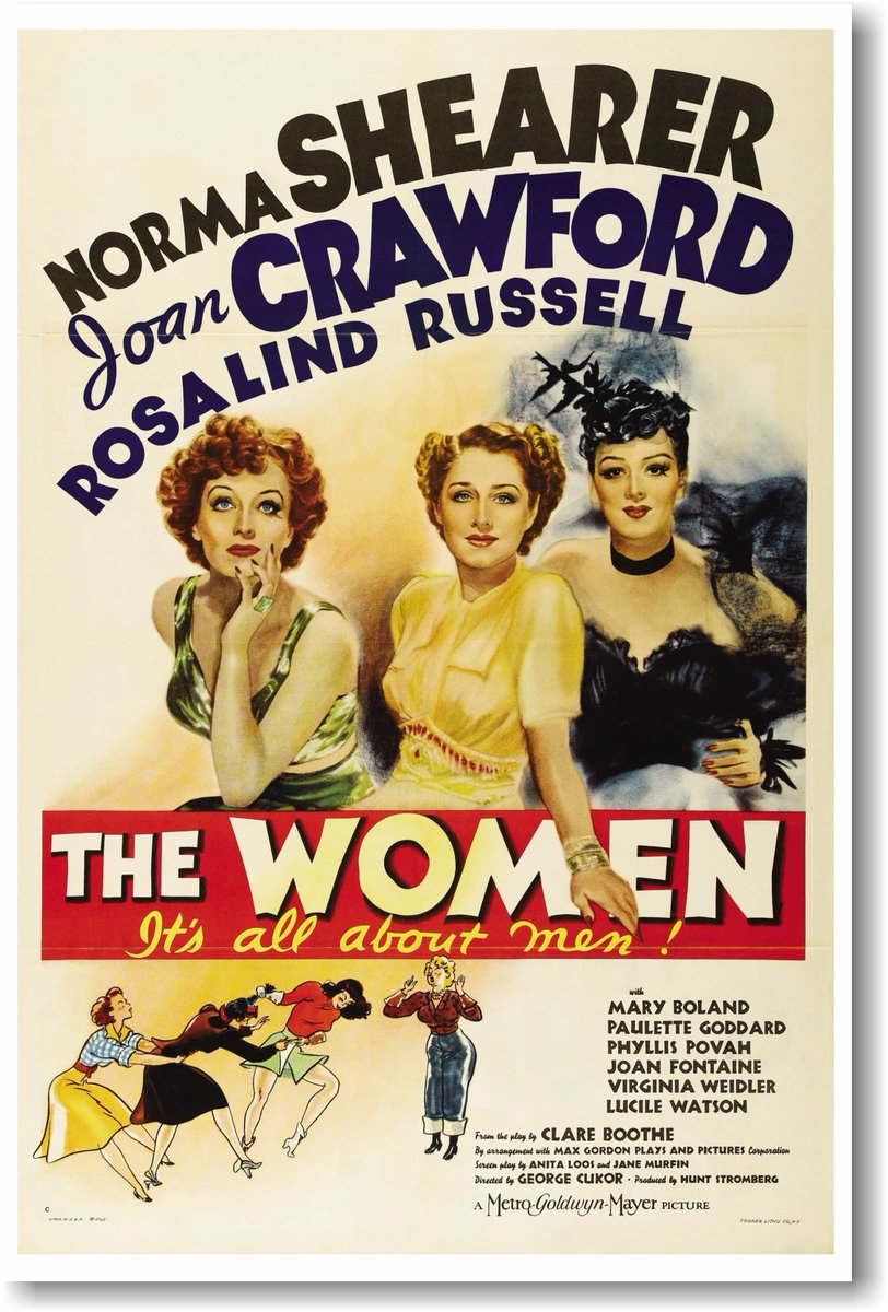 #ComingUpOnTCM

THE WOMEN (1939) #NormaShearer #JoanCrawford #RosalindRussell
Dir.: #GeorgeCukor 2:30 PM PT

A happily-married woman lets her catty friends talk her into a divorce when her husband has an affair.

2h 12m | Comedy | TV-PG

#TCM #TCMParty #ClareBootheLuce