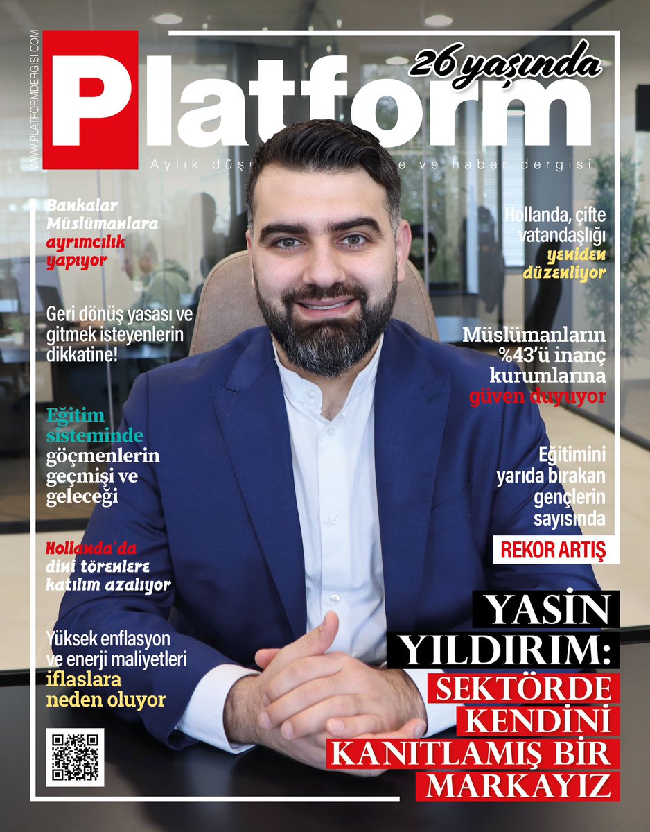 Hollanda'nın Türkçe Yayımlanan İlk ve Tek Uzun Soluklu Aylık Dergisi Olan #PlatformDergisi Yeni Sayısı
📌Yasin Yıldırım: Sektörde Kendini Kanıtlamış Bir Markayız
📌Bankalar Müslümanlara Ayrımcılık Yapıyor
 Kapak Başlığıyla Çıktı!
"<a href="/DergisiPlatform/">Platform Dergisi</a>
Hayırlı Olsun!
#TÜRDEB
#Hollanda