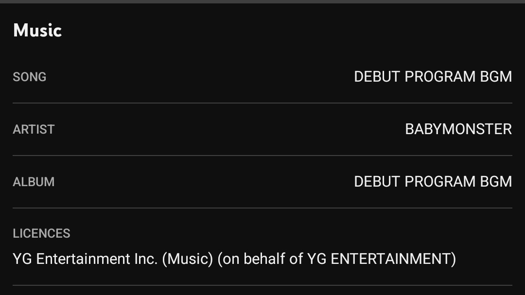 BABYMONGLOBAL's tweet photo. [INFO] 050723

"DEBUT PROGRAM BGM"

The song that we heard at the end of Episode 8 is now licensed under YG Entertainment with the song and album name of Debut Program BGM

#BABYMONSTER #베이비몬스터 
@YGBABYMONSTER_ https://t.co/yC8NUK0M8v