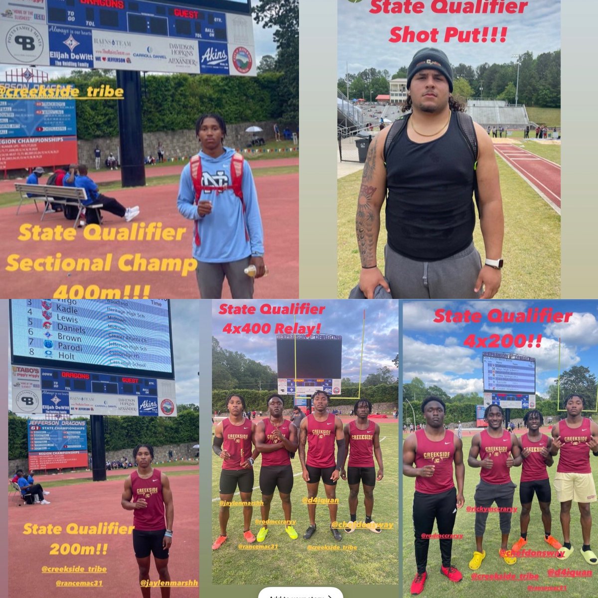 CoachMac38's tweet image. State bound !! @RickyMcCrary21 @rodmccrary @CardenteySuper @Jaylen_Marsh @DaiquanWhite  @Creekside_Tribe @RecruitGeorgia @DrTroyMe @FultonCoSchools #TribePride