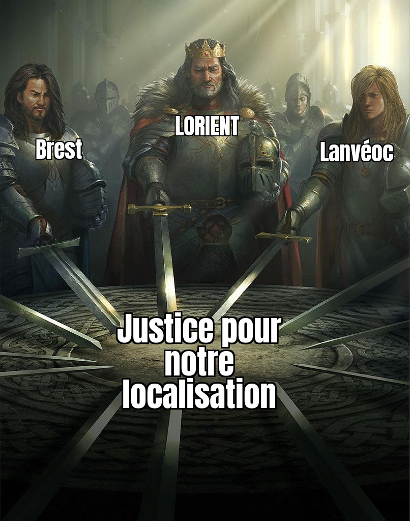 FerusdeGeo's tweet image. Superbe #GéoFail trouvé par @lecartographe.
Brest à la place de Plouguerneau
Lanvéoc à la place de Crozon
Lorient à la place de Gourlizon