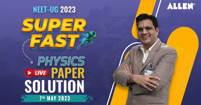 ALLENkota's tweet photo. ✅ In this Live Session, we'll provide a Super Fast paper solution for NEET UG 2023 Physics, complete with detailed answers and explanations. Where you can evaluate your performance.

👉 Watch Now: https://t.co/xUFZWlZq8e

#neet2023 #neetexam #neet2023exam #neetpapersolution