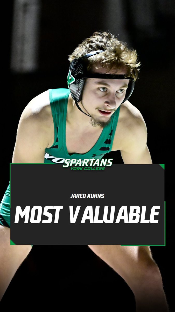 Jared Kuhns has been named our Most Valuable wrestler for the 2022-23 season! #CommitToTheSpartan 

2022-23 Stats:
Division III Most Tech Fall Award Winner
36 Wins
12 Tech Falls
4 Falls
5 Major Decisions
12 Duals meet wins
87 Takedowns
Bill Racich Rumble Champ
MAC Champion