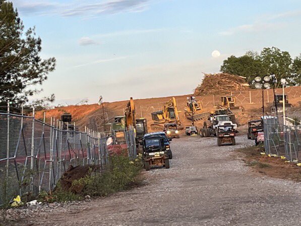 antiracistsouth's tweet photo. Current view of the Weelaunee Forest as the city clear cuts 85 acres of forest:

#StopCopCity https://t.co/JqVOUXM0GE