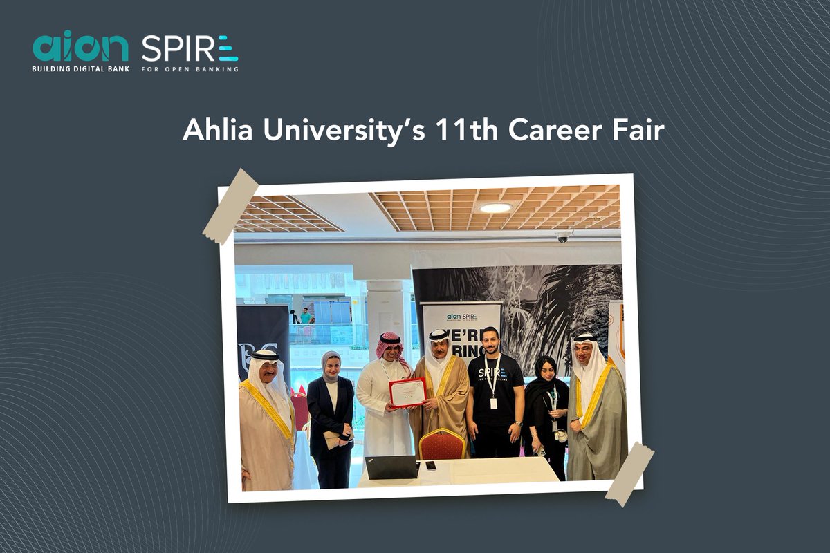 AionDigital's tweet photo. We had the privilege of participating in Ahlia University’s 11th Career Fair 2023 in Bahrain, It was heartening to see the passion and energy of young graduates and their drive to learn more about available career choices which can help them achieve exciting career goals. https://t.co/3MhKJJ0H8I