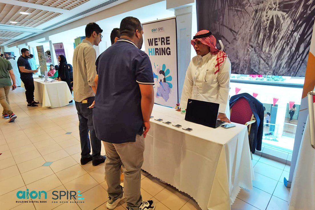 AionDigital's tweet photo. We had the privilege of participating in Ahlia University’s 11th Career Fair 2023 in Bahrain, It was heartening to see the passion and energy of young graduates and their drive to learn more about available career choices which can help them achieve exciting career goals. https://t.co/3MhKJJ0H8I