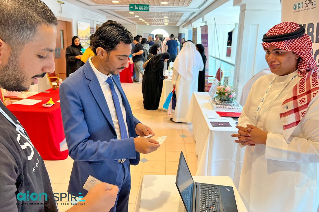 AionDigital's tweet photo. We had the privilege of participating in Ahlia University’s 11th Career Fair 2023 in Bahrain, It was heartening to see the passion and energy of young graduates and their drive to learn more about available career choices which can help them achieve exciting career goals. https://t.co/3MhKJJ0H8I