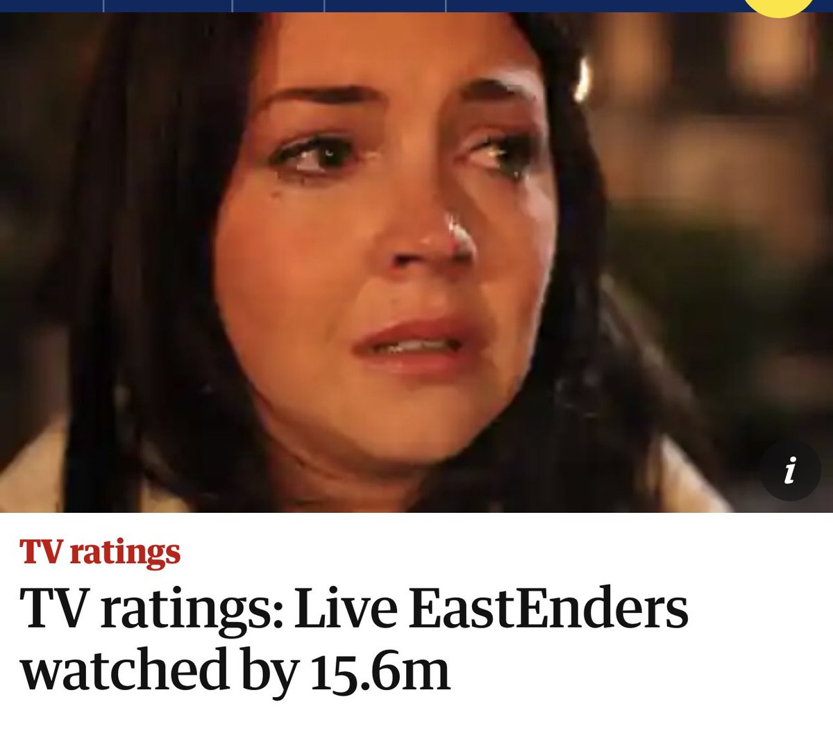 Love how more people watched Eastenders live to find out Stacey killed Archie