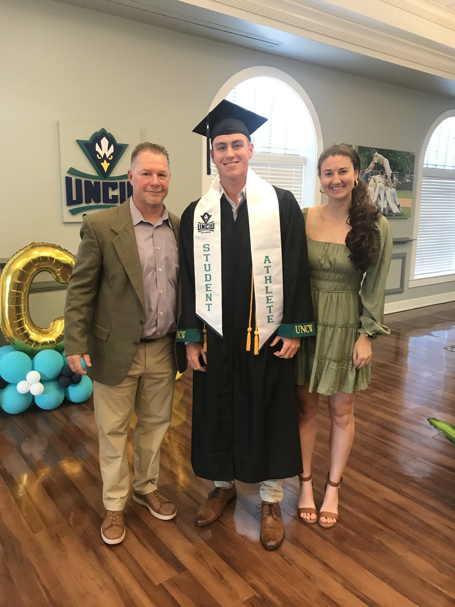UNCWBaseball's tweet photo. This morning we recognized our 2023 graduates with a ceremony since we'll be on the road next weekend. Thank you to all the student-athletes, their families and supporters for all they have done for the program and department. #NCAABaseball #collegebaseball #UNCW #uncwalumni https://t.co/WeofLX7bXl
