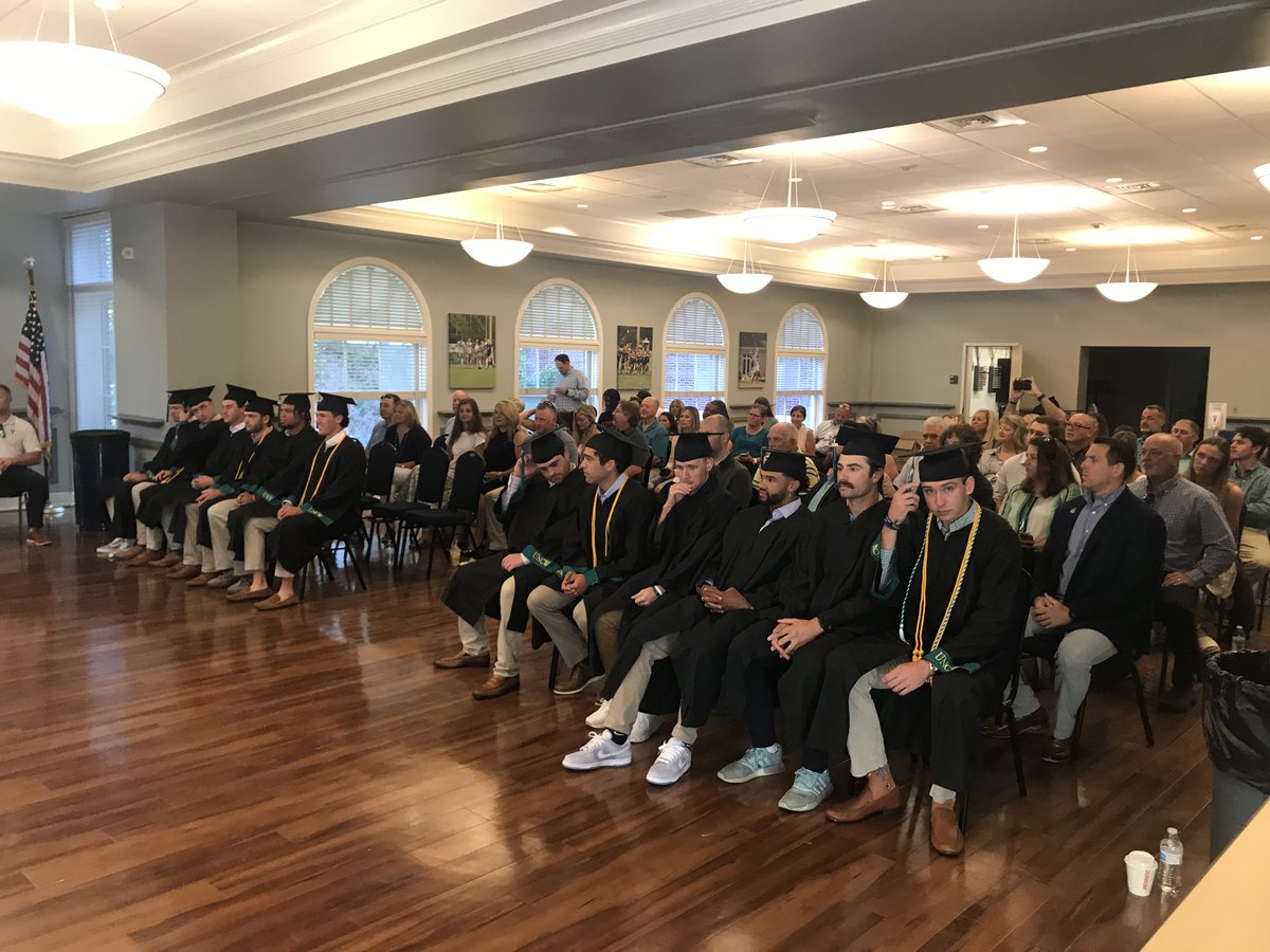 UNCWBaseball's tweet photo. This morning we recognized our 2023 graduates with a ceremony since we'll be on the road next weekend. Thank you to all the student-athletes, their families and supporters for all they have done for the program and department. #NCAABaseball #collegebaseball #UNCW #uncwalumni https://t.co/WeofLX7bXl