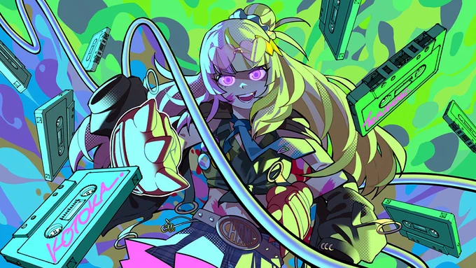 I was in charge to draw the illustration for Kotoka Torahime's banger cover「ODO」   Here's all the variant colors i did for it ! Thankyou so much, Kotoka ! #kotosmetic 