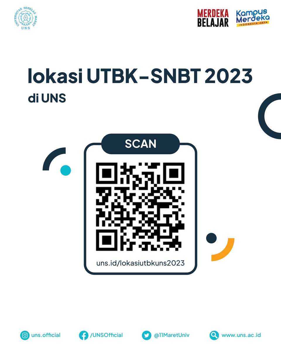 11MaretUniv's tweet photo. #InfoUNS - Informasi Pelaksanaan UTBK-SNBT 2023 ✨

Bagi peserta UTBK-SNBT 2023 khususnya gelombang pertama yang akan dimulai esok hari, periksa kembali kelengkapan ujian kalian ya😄

Jangan lupa berdoa dan minta restu dari orang tua, good luck🔥

#utbksnbt2023 https://t.co/nU4H7x9fl9