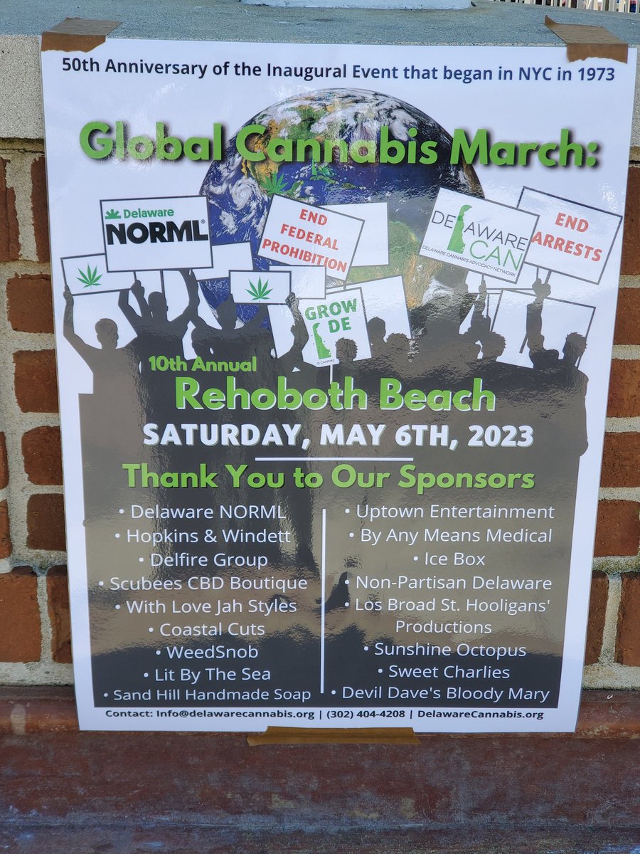 Founding Board members Will McVay and Aarika Nelson at the 10th Global Cannabis March.  Will rallies attendees against SB100 with support from Aarika's crew of highly effective young advocates!  Thank you DCAN and DE NORML for this event!