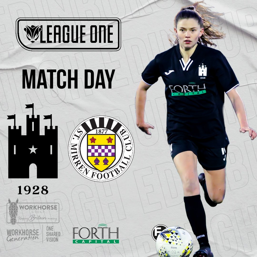 ⚡️MATCH DAY⚡️

It's the final game of the season as we welcome @stmirrenwfc to Meadowbank! 

Make sure you come down and support the ladies after a fantastic league and cup campaign 🫶

🕓 KO 4PM

#BeTheDifference #WeAreEdinburgh
