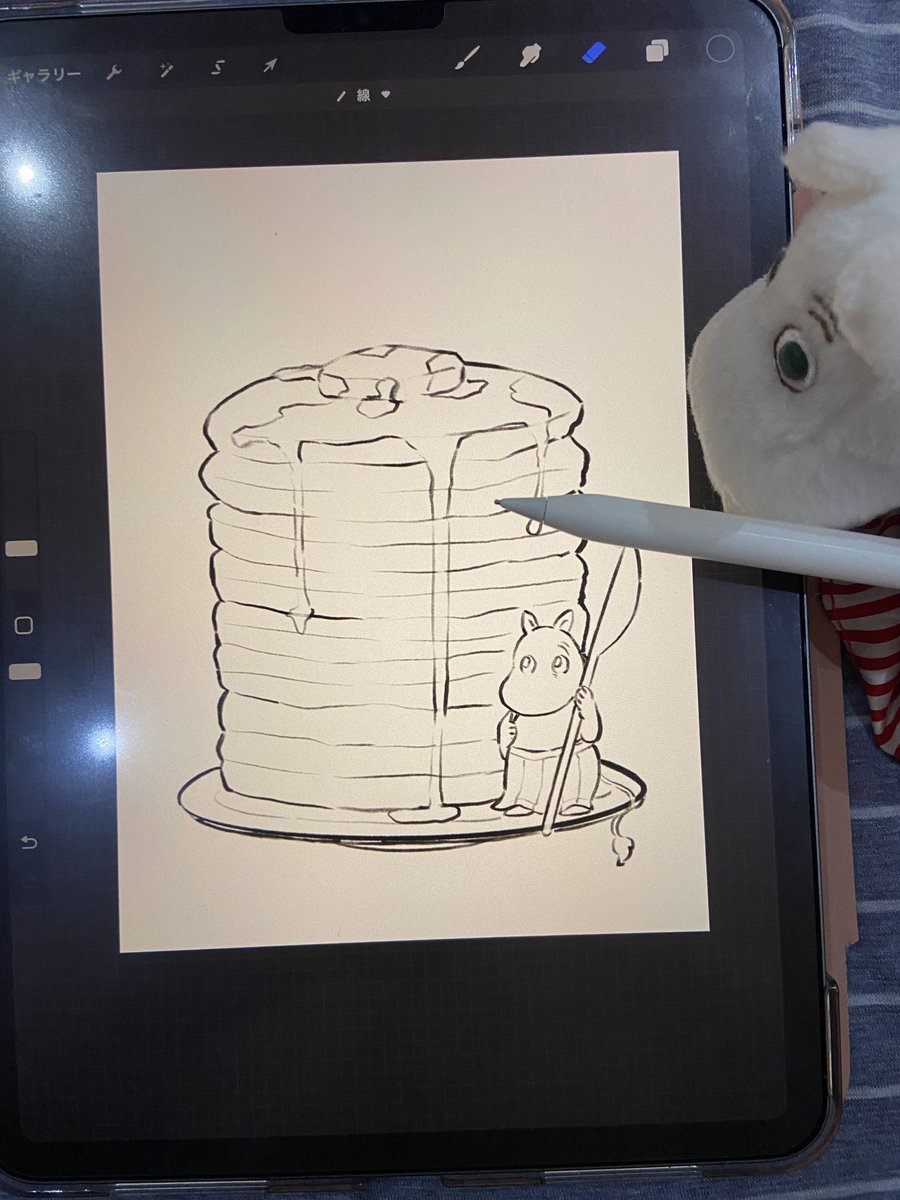 ムーミンママ、お絵描きにチャレンジ‼️