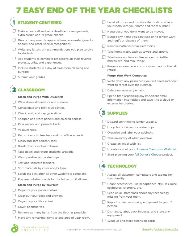 theartofed's tweet photo. Closing down the art room for the year can be a daunting task. Use this checklist to help: https://t.co/WIwftMSy7r https://t.co/Fj3eyEj6zk