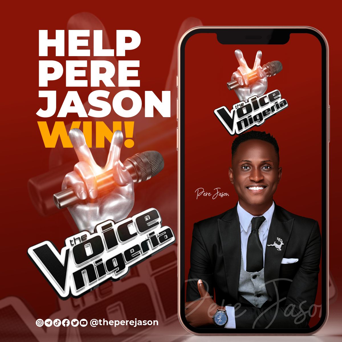 theperejason's tweet photo. Hey there, fam.

As you know, last night's performance I Pere have been put up for voting and your votes and yours alone can help me secure a shot at continuing to the finals.

Please fam, if there's ever been a time I needed you more than ever it's now 

How can you help? 👇 https://t.co/CbFlyGNSEi