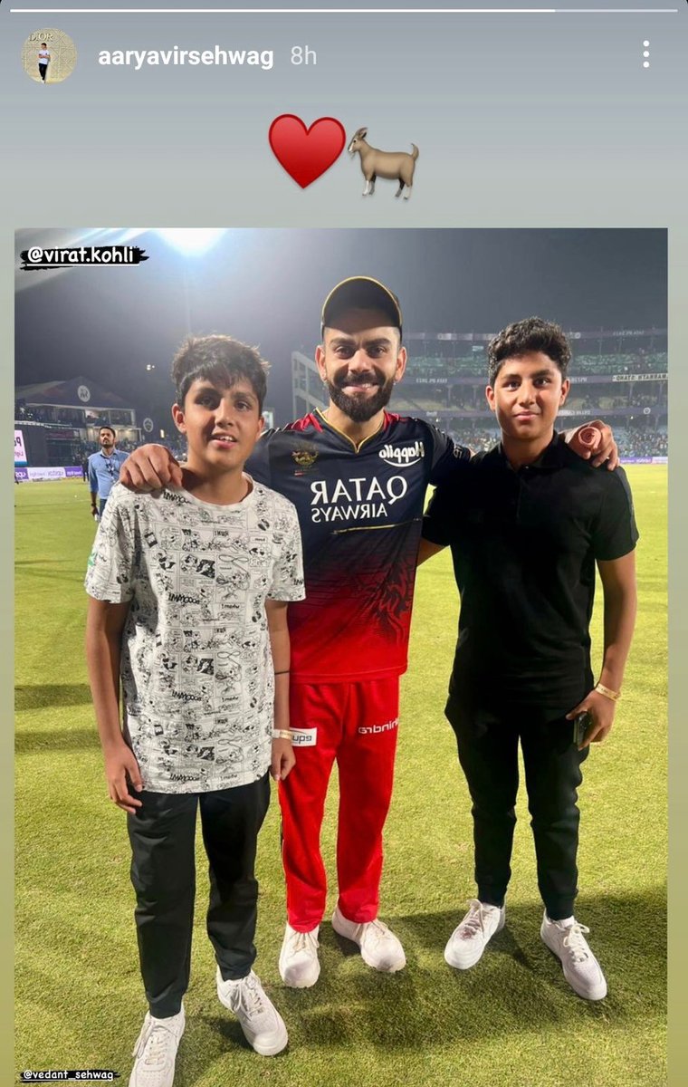 His father may trolled #Kohli many a times but their son’s are well aware about the 🐐🔥