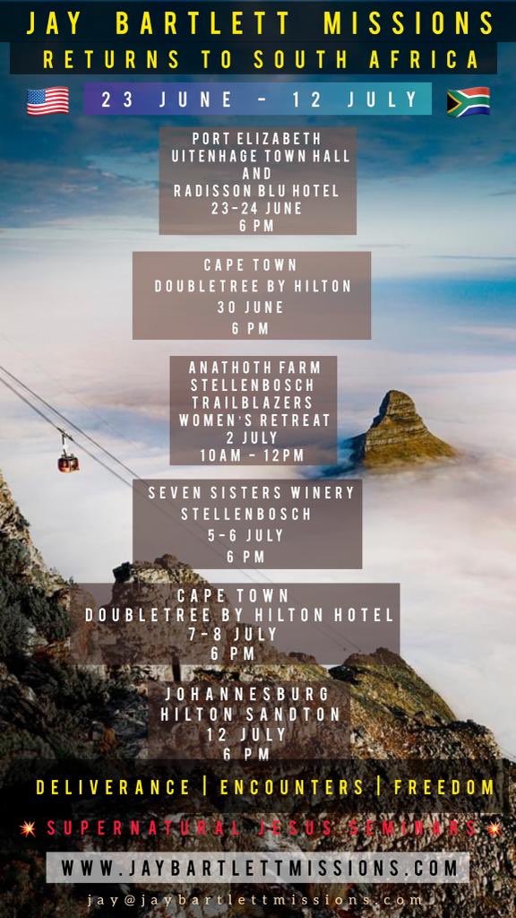 DeliveranceShow's tweet photo. We would love to see you soon in South Africa: https://t.co/c6ZpcfU0YE